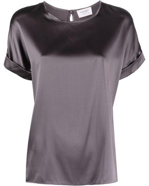 Snobby Sheep Silk Crewneck Shirt - Purple