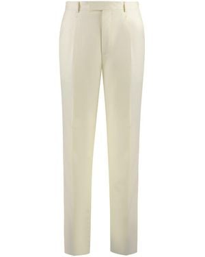 ZEGNA Tailored Wool Trousers - Natural