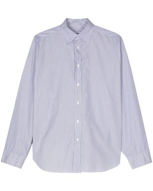 Finamore 1925 Striped Cotton Shirt - Purple