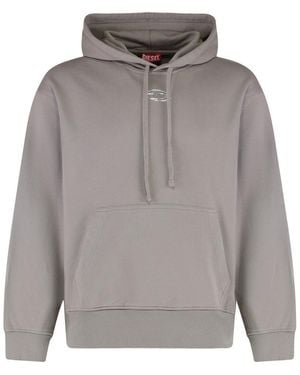 DIESEL S-Macs-Hood-Od Cotton Hoodie - Grey