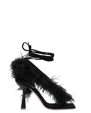 Sebastian Milano 'Feather Wrap' Sandals - Black