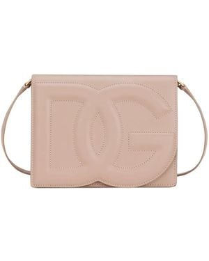 Dolce & Gabbana Shoulder Bag With Dg Logo - Pink