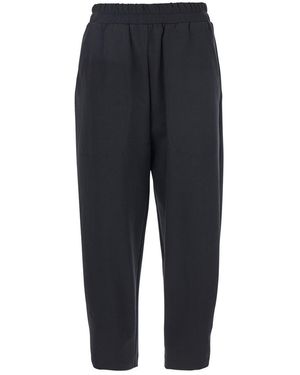 ..,merci Blakc Trousers With Elastic Waist - Blue