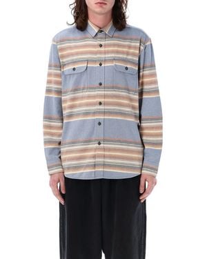 Pendleton Striped Beach Shack Shirt - Grey