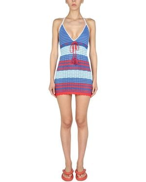 Gallo Mini Striped Dress - Red