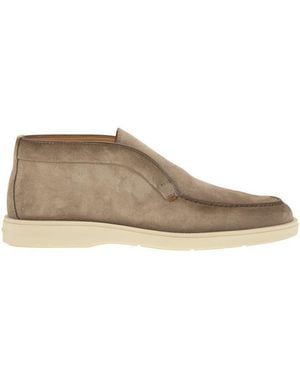 Santoni Suede Desert Boot - Brown