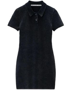 Alexander Wang Cotton-Blend Chenille Minidress - Black
