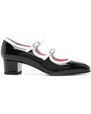 CAREL PARIS Bleuet Patent Leather Court Shoes - Black