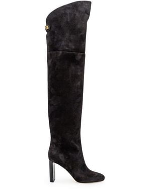 Skorpios Marylin Suede Boots - Black