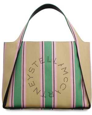 Stella McCartney Stella Logo Raffia Tote Bag - Multicolor