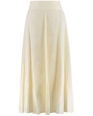 120% Lino Linen Skirt - White
