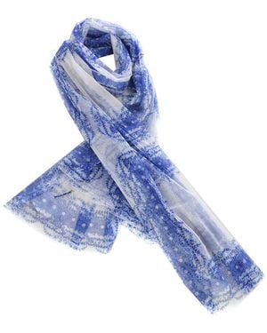 Philosophy Di Lorenzo Serafini Scarf "Flowers" - Blue