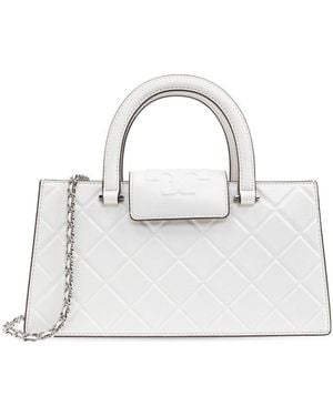 Tory Burch Goat Leather Tote Bag - White