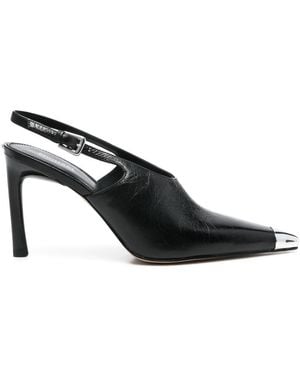 Michael Kors Leather 'Kasia' Slingback - Black