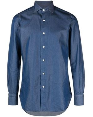 Finamore 1925 Napoli Cotton Shirt - Blue