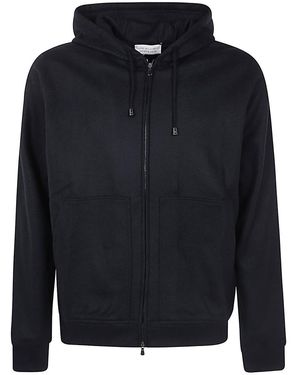 FILIPPO DE LAURENTIIS Long Sleeves Hoodie Fullzip - Blue