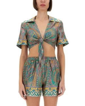 Etro Silk Top For - Green