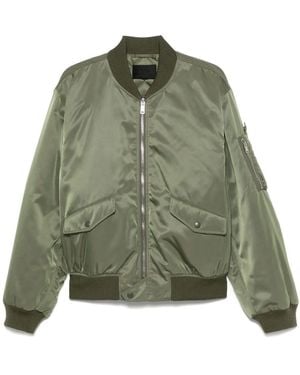 Prada Triangle-Logo Bomber Jacket - Green