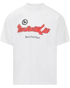 SICKO / Born From Pain T-Shirt With Logo - White