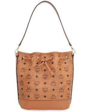 MCM Dessau Bucket Bag - Brown