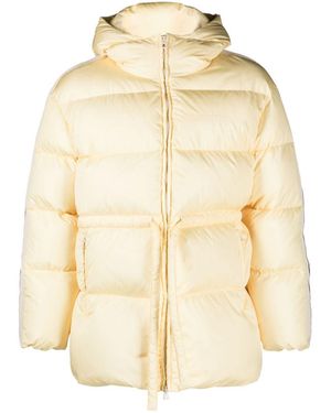 Palm Angels Belted Down Jacket - Natural