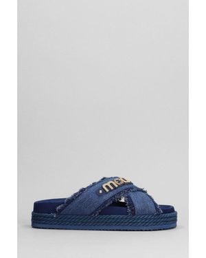 Mou Crisscross Slipper-Mule - Blue
