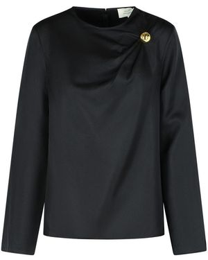 Loulou de Saison 'Azae' Blouse Draped - Black