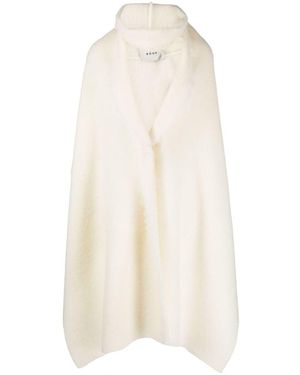 Rohe Fringe Wool Blend Poncho - White