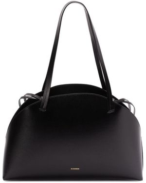 Jil Sander Two-Tone Canvas And Leather Medium Empire