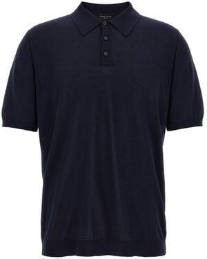 Roberto Collina Knitted Polo Shirt - Blue