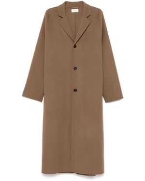 The Row Wool Long Coat - Natural