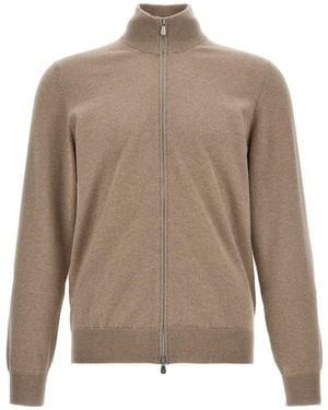Brunello Cucinelli Zip Cardigan - Brown