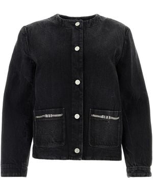 Givenchy Denim Jacket With 4G Chains - Black