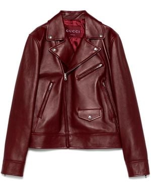 Gucci Leather Jacket - Red