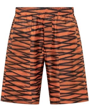 Pierre Louis Mascia Shorts With Print - Orange