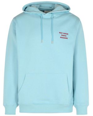 Drole de Monsieur 'Slogan' Light Cotton Sweatshirt - Blue