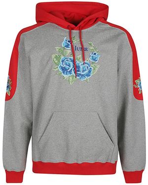 Iuter Printed Cotton Hoodie - Grey