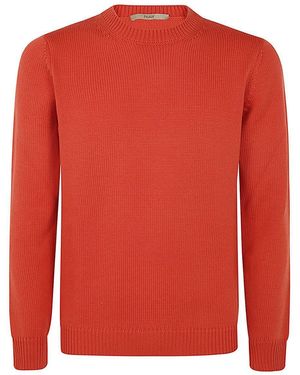 Roberto Collina Long Sleeves Round Neck - Red