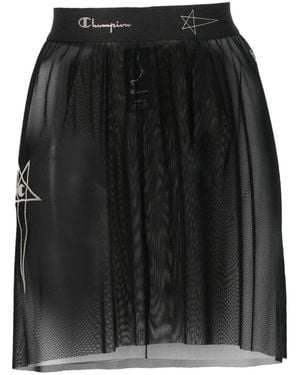 Rick Owens X Champion Logo Skirt - Black