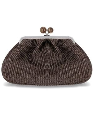 Weekend by Maxmara Pasticcino Fortuna Medium Dark Clutch Bag - Brown