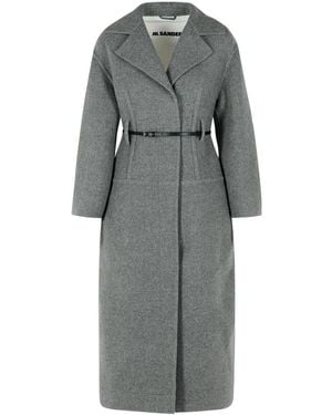 Jil Sander Virgin Wool Coat - Grey