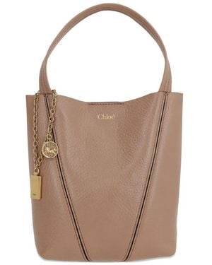 Chloé Small Spin Tote - Brown