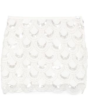 ROTATE BIRGER CHRISTENSEN Sequin Mini Skirt - White