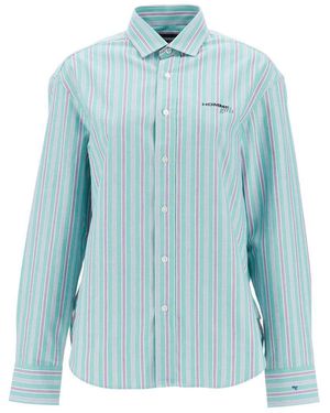 HOMME GIRLS Striped Oxford Shirt For - Blue