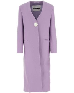 Jil Sander Lilac Cashmere Coat - Purple