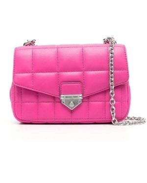 Michael Kors Fuchsia Soho Quilted Shoulder Bag - Pink