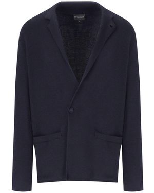 Emporio Armani Knitted Jacket - Blue