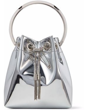 Jimmy Choo Bon Bon Bucket Bag - White
