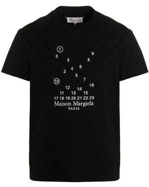 Maison Margiela Logo Embroidery T-Shirt - Black