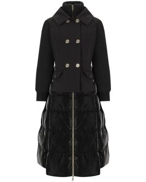 Elisabetta Franchi Circle Padded Coat - Black